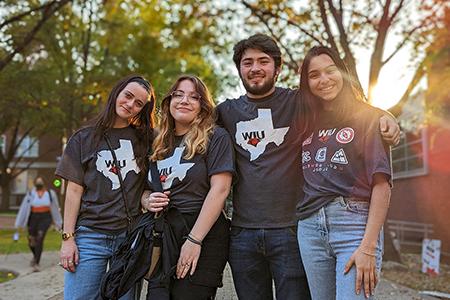 Four international students